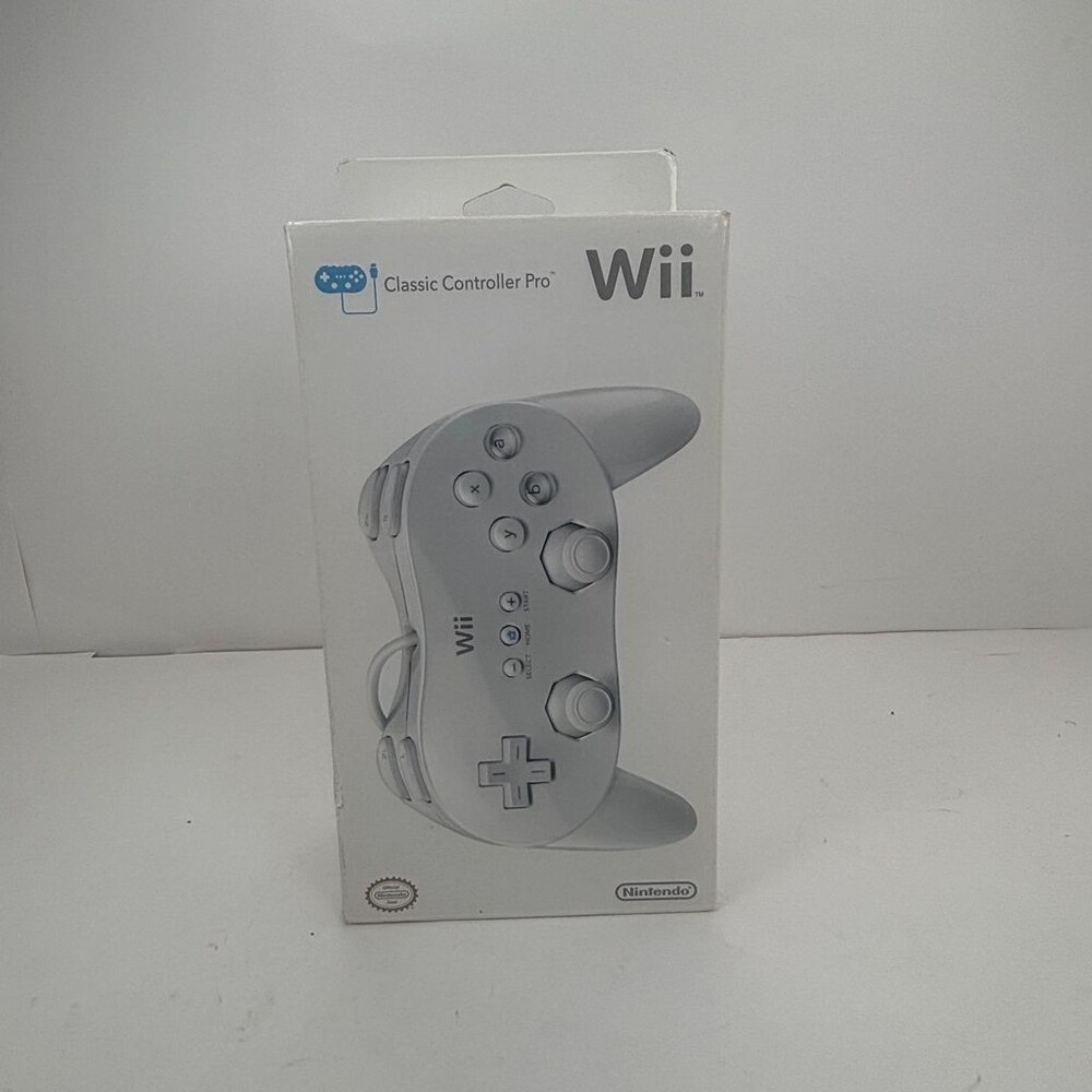 OEM Nintendo Official White Wii Classic Pro Wired Controller RVL-005 *SEALED*